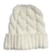 Women Winter Beanies Knitted, Girls Cap Twist Crochet Winter Hats, Female Pompom Beanie Ear Braid Ponytail Skullies Hat