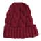 Women Winter Beanies Knitted, Girls Cap Twist Crochet Winter Hats, Female Pompom Beanie Ear Braid Ponytail Skullies Hat