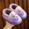 Elsa Winter Cotton Slippers For Girls Disney Princess Frozen Heel Slippers Black Purple Kids Warm F 3