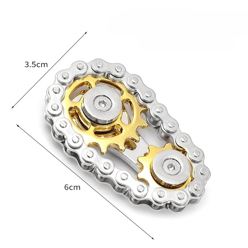 Stress Relief Metal Fidget Spinner Office Desk Toy For Adults CNC Machined Gears Relaxing Hand Spin 8