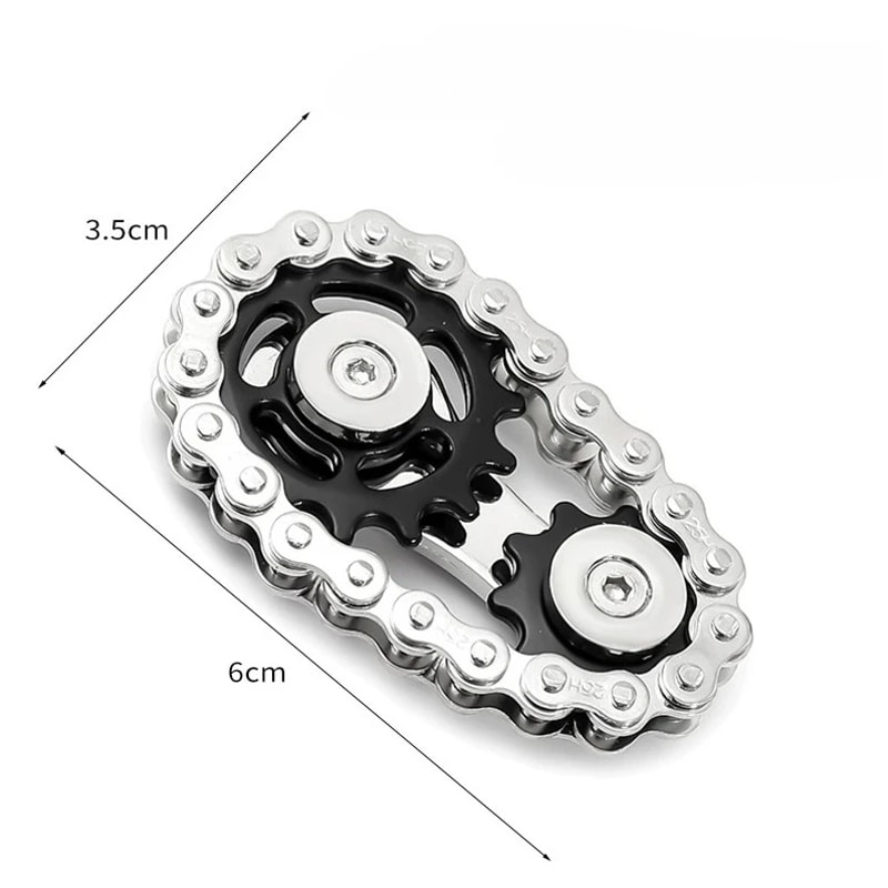 Stress Relief Metal Fidget Spinner Office Desk Toy For Adults CNC Machined Gears Relaxing Hand Spin 10