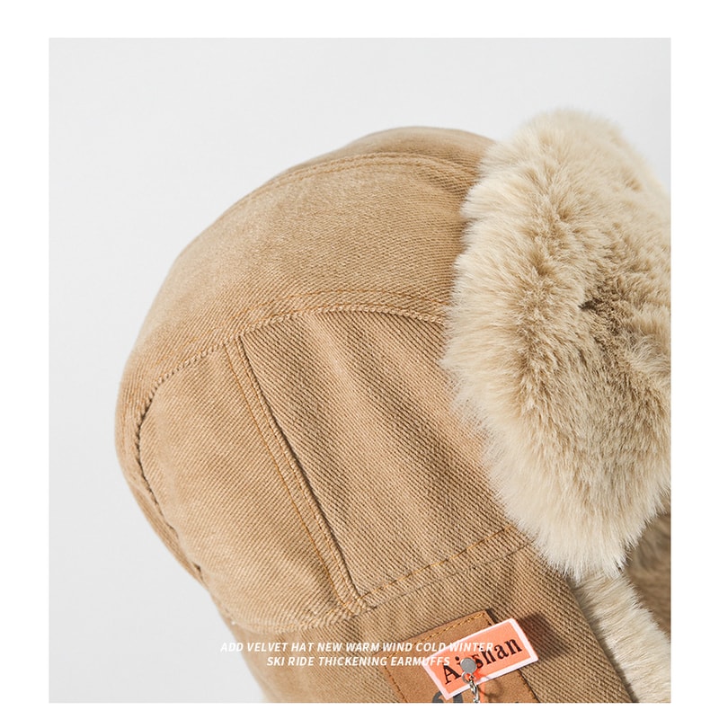 Winter Bomber Hat Thick Warm Russian Ushanka Fur Cap For Men And Women Black Grey Ski Hat Earflap F 2