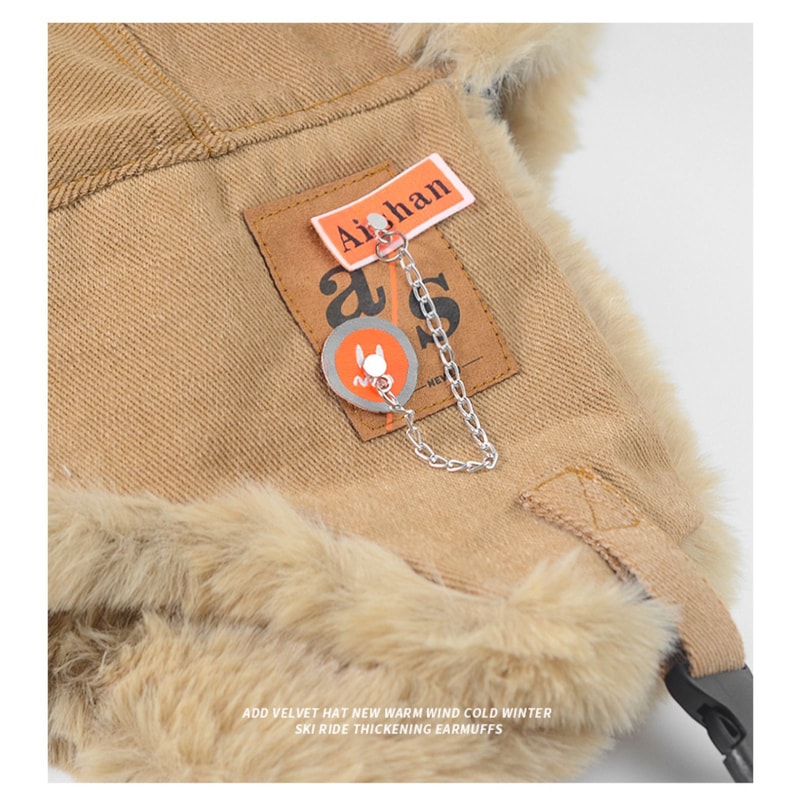 Winter Bomber Hat Thick Warm Russian Ushanka Fur Cap For Men And Women Black Grey Ski Hat Earflap F 3