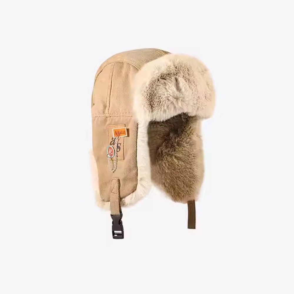 Winter Bomber Hat Thick Warm Russian Ushanka Fur Cap For Men And Women Black Grey Ski Hat Earflap F 9