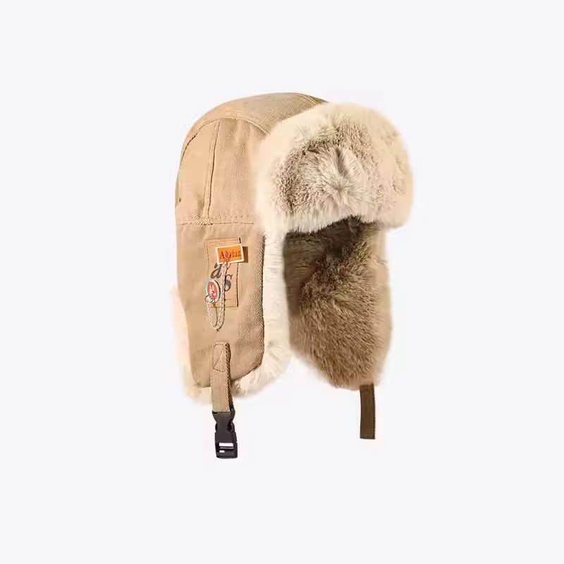 Winter Bomber Hat Thick Warm Russian Ushanka Fur Cap For Men And Women Black Grey Ski Hat Earflap F 9