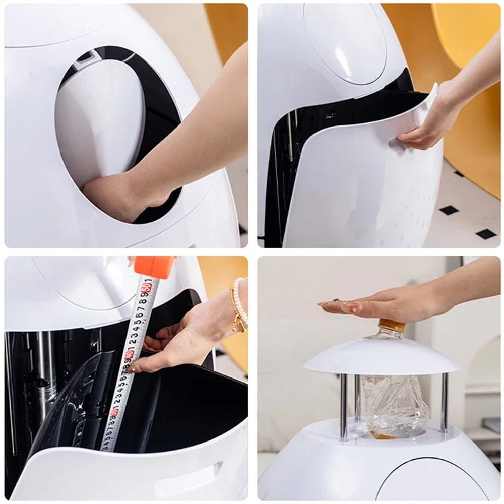 Dinosaur Egg Trash Can Large Capacity Waste Bin For Kitchen Room Garbage Collector Creative Cartoon 4