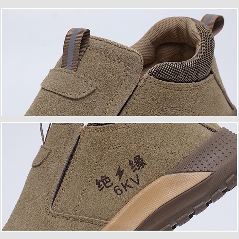 Wear Resistant No Steel Toe Work Boots Anti Puncture Protective Sneakers Breathable Lightweight Saf 4