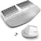 Wireless Ergonomic Split Keyboard Silent Mice Set With Wrist Rest Creamy Design For Laptop PC Windo 1