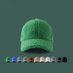unisex artificial lamb wool baseball cap, women winter warm hat, men outdoor sports baseball hats, wool baseball cap