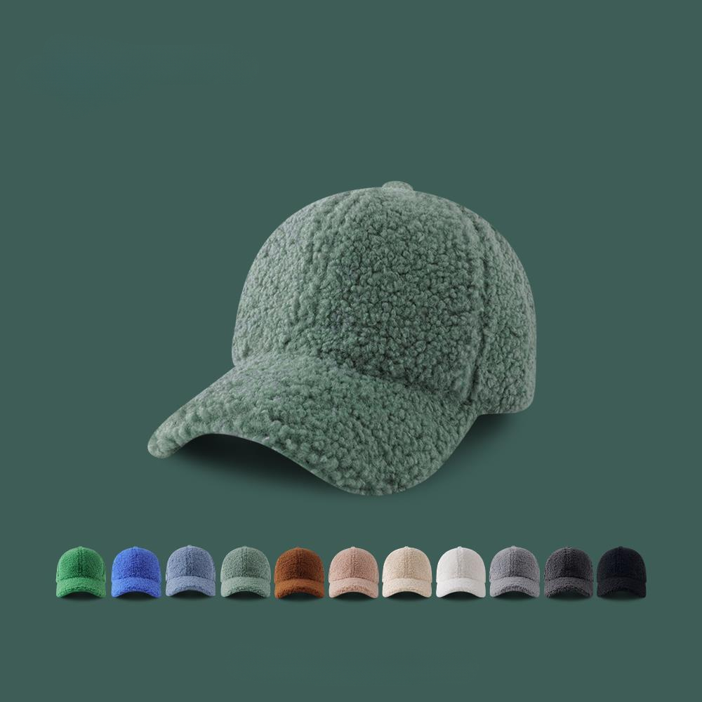 Unisex Artificial Lamb Wool Baseball Cap Women Winter Warm Hat Men Outdoor Sports Baseball Hats Woo 1