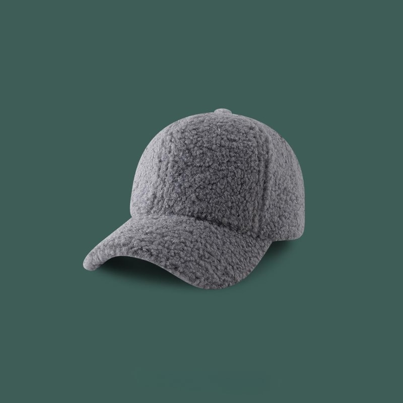 Unisex Artificial Lamb Wool Baseball Cap Women Winter Warm Hat Men Outdoor Sports Baseball Hats Woo 2