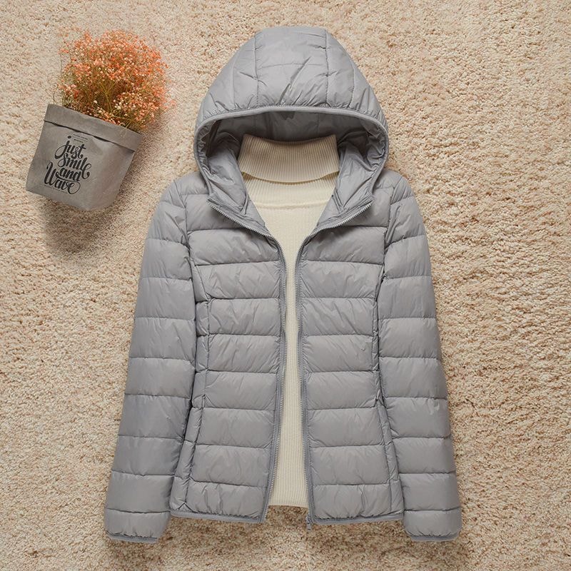 Lightweight Down Jacket Womens Short Hooded 2024 Autumn Winter Womens Clothing Down Coats New Slim 5