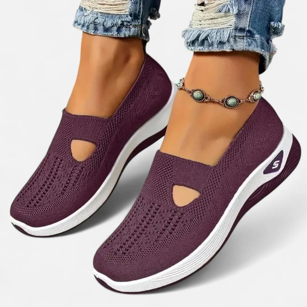 Comfortable Spring Breathable Mesh Flats Shoes Lightweight Slip On Casual Loafers For Women Soft Bo 4