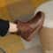 Winter Womens Shoes Retro Leather Ankle Boots Casual Platform Boots For Autumn Female Flat Short Bo 2