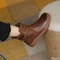 Winter Womens Shoes Retro Leather Ankle Boots Casual Platform Boots For Autumn Female Flat Short Bo 2
