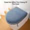 Thickened Double Toilet Seat Cushion Set Winter Comfort Zipper Handle Machine Washable Universal Ho 3
