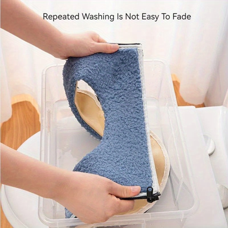 Thickened Double Toilet Seat Cushion Set Winter Comfort Zipper Handle Machine Washable Universal Ho 6