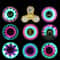 Glow In The Dark Creative LED Light Fidget Spinner Stress Relief Hand Spinner Kids Toy For Focus Lu 2