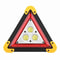 LED Triangle Light Car Stop Sign Multifunction Car Breakdown Emergency Safety Triangle With Red LED
