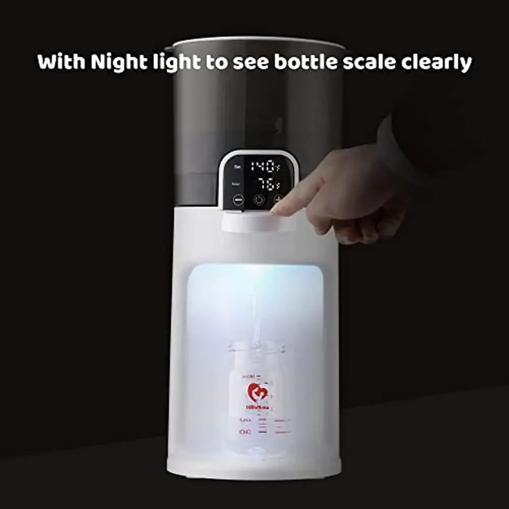 Instant Baby Bottle Warmer and Water Dispenser with LED Touch Display, Night Light, Large Capacity, Food Grade