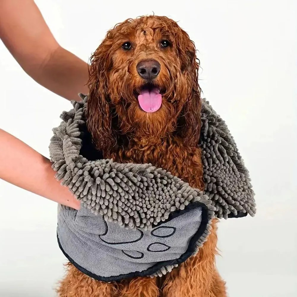 Quick-drying Cat Towels, Super Absorbent Pet Bath Towel, Soft Bath Robe, Dry Pet Cleaning Washcloth for Dogs, Convenient