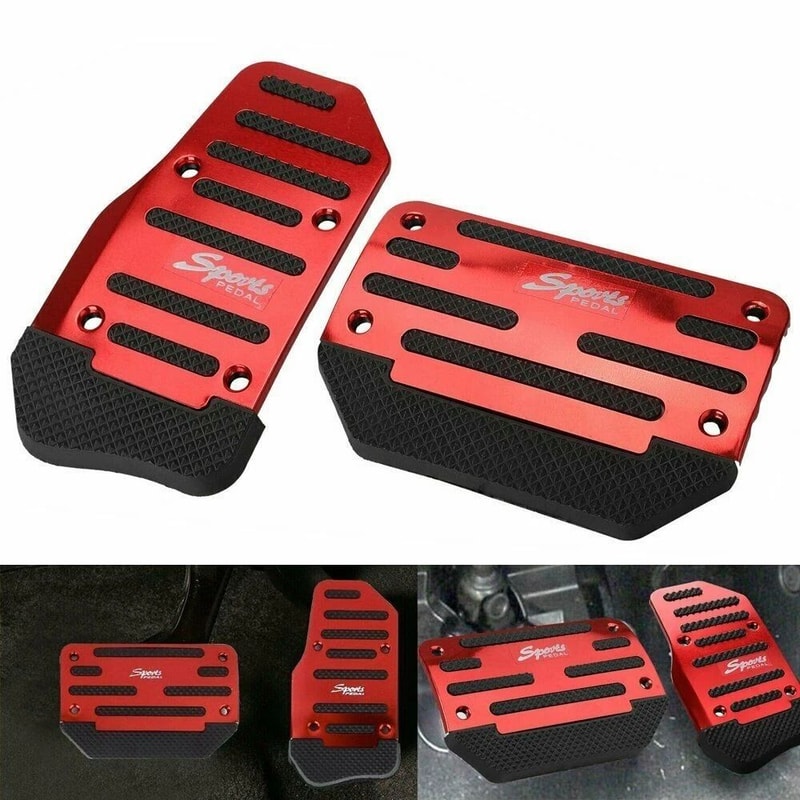 NonSlip Aluminum Alloy Automatic Gas Brake Pedal Pad Universal Car Accessories 3