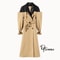 Elegant Office Lady Genuine Leather Trench Coat Double Breasted Streetwear Slim Belt Fashion Patchw 1