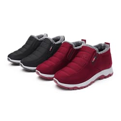 warm & comfortable boots for middle-aged & elderly, winter women fleece-lined snow boots