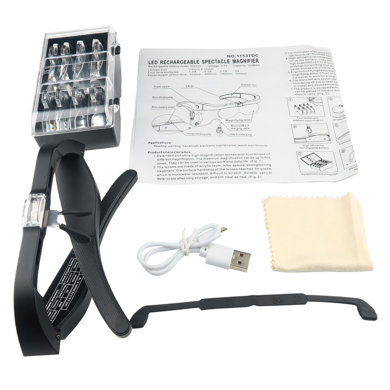 Magnifying Glass With LED Light For Reading Repair 4