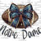 Notre Dame Coquette Bow PNG UT College Playoffs Designs For Sublimation Vectors And DTF And Sublim 0