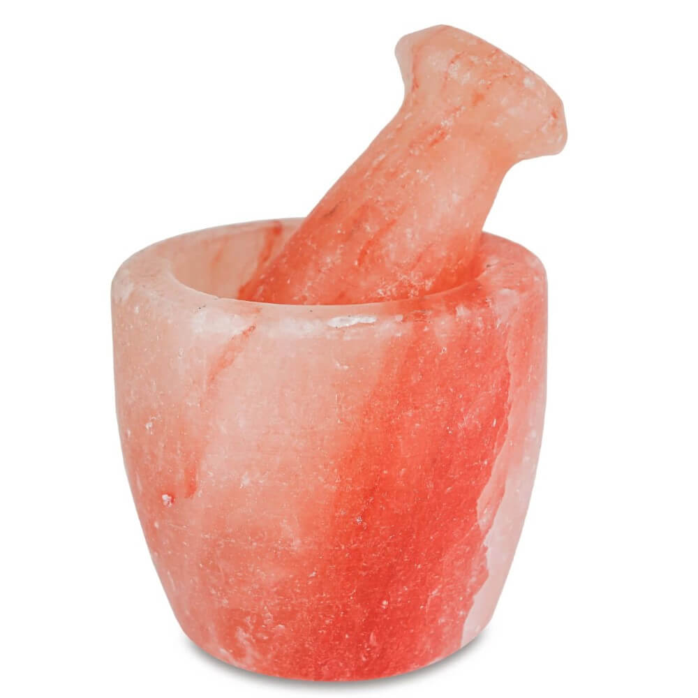PINK HIMALAYAN SALT MORTAR PESTLE SET FOOD GRADE LARGE 8