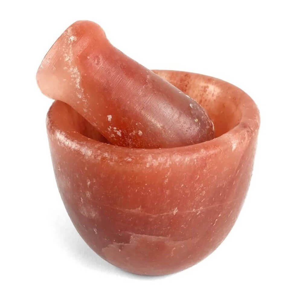 PINK HIMALAYAN SALT MORTAR PESTLE SET FOOD GRADE LARGE 7