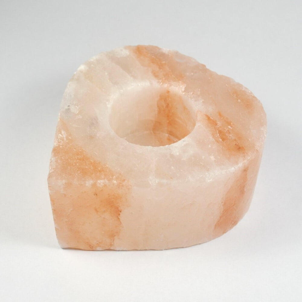 HIMALAYAN SALT TEALIGHT HEART CANDLE HOLDERS PACK OF 2 100 ORIGINAL SALT 2