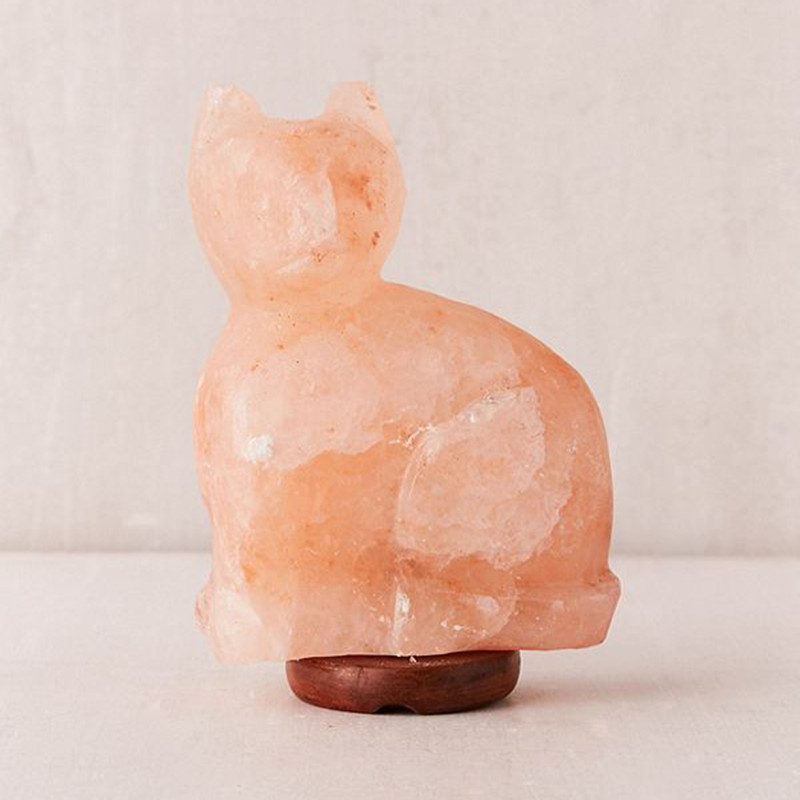 Cat Himalayan Salt Lamp  Real Himalayan Pink Salt  Salt Rock Lamp  Himalayan Salt Rock  Salt Light  From Pakistan 1
