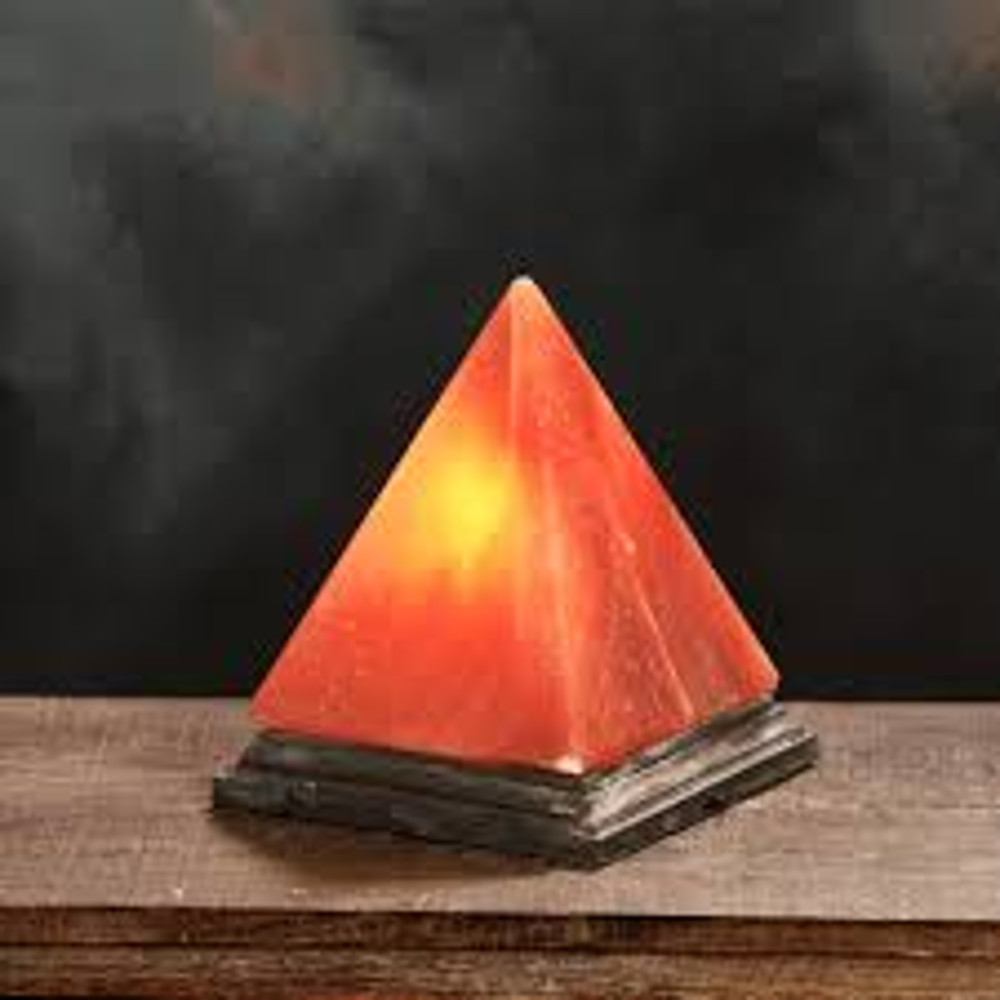 Pyramid Himalayan Salt Lamp  Real Himalayan Pink Salt  Salt Rock Lamp  Himalayan Salt Rock  Pyramid Shaped Salt 0