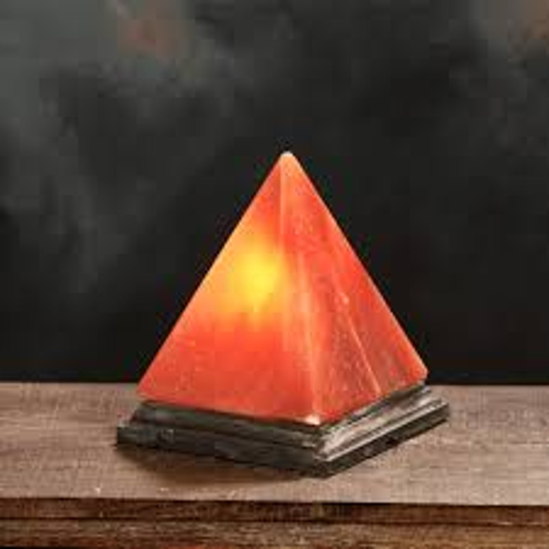 Pyramid Himalayan Salt Lamp  Real Himalayan Pink Salt  Salt Rock Lamp  Himalayan Salt Rock  Pyramid Shaped Salt 0