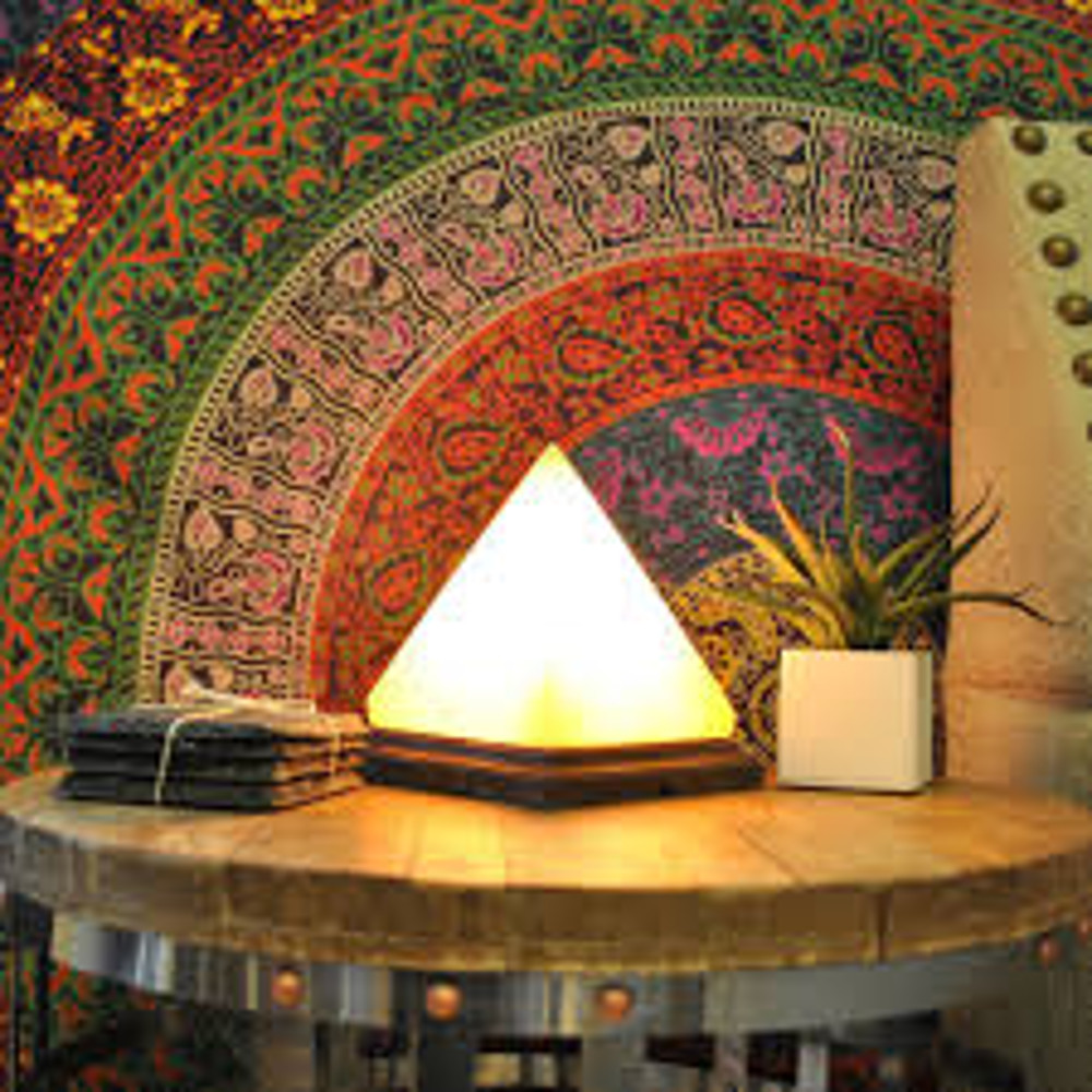 Pyramid Himalayan Salt Lamp  Real Himalayan Pink Salt  Salt Rock Lamp  Himalayan Salt Rock  Pyramid Shaped Salt 3