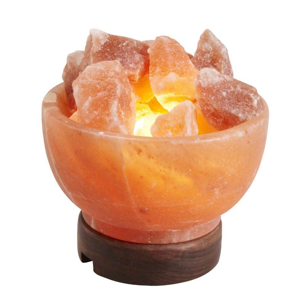 Fire Bowl Himalayan Salt Lamp Handmade Real Pink Salt 610 LBS With Dimmer 6