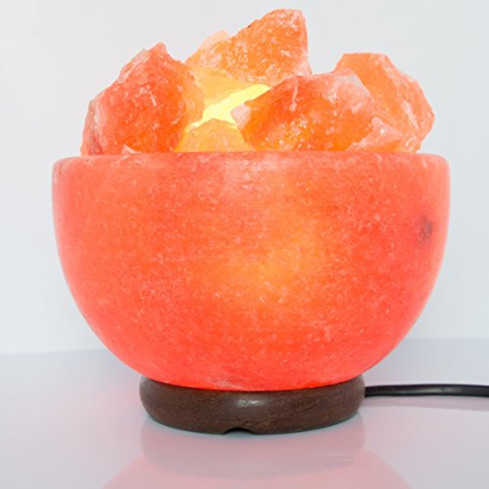 Fire Bowl Himalayan Salt Lamp Handmade Real Pink Salt 610 LBS With Dimmer 2