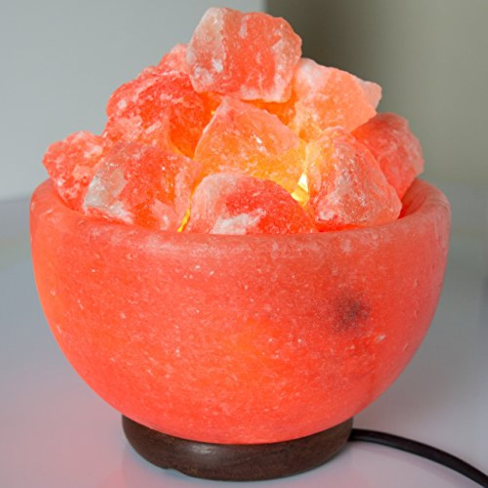 Fire Bowl Himalayan Salt Lamp Handmade Real Pink Salt 610 LBS With Dimmer 4