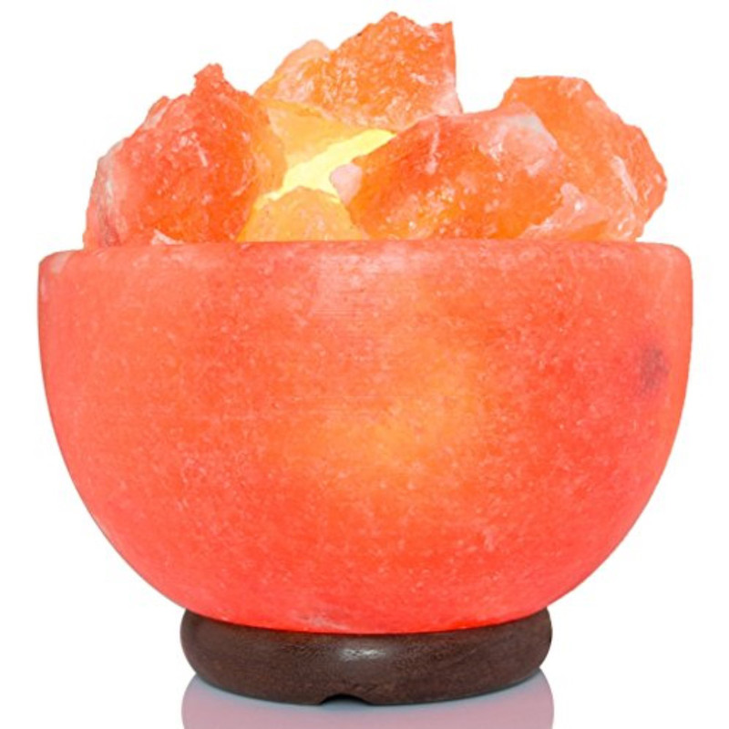 Fire Bowl Himalayan Salt Lamp Handmade Real Pink Salt 610 LBS With Dimmer 9