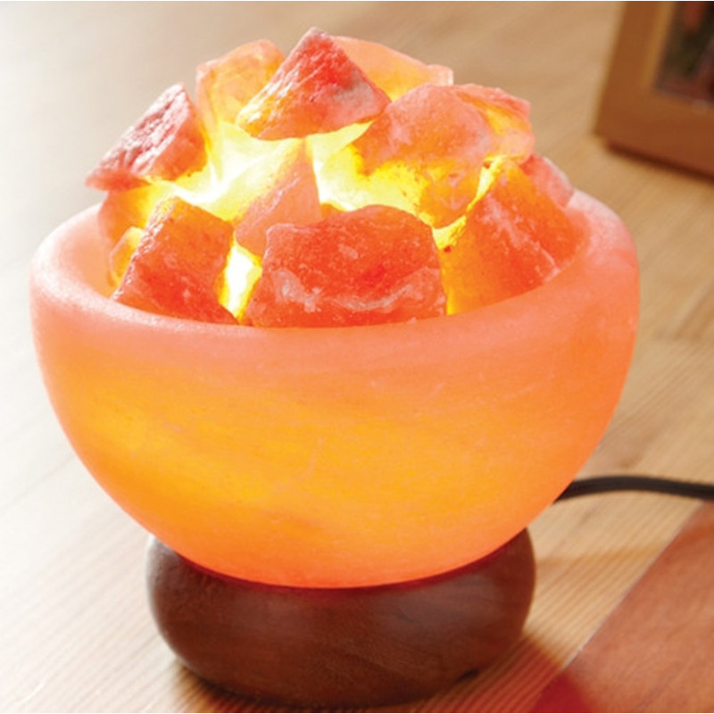 Fire Bowl Himalayan Salt Lamp Handmade Real Pink Salt 610 LBS With Dimmer 7