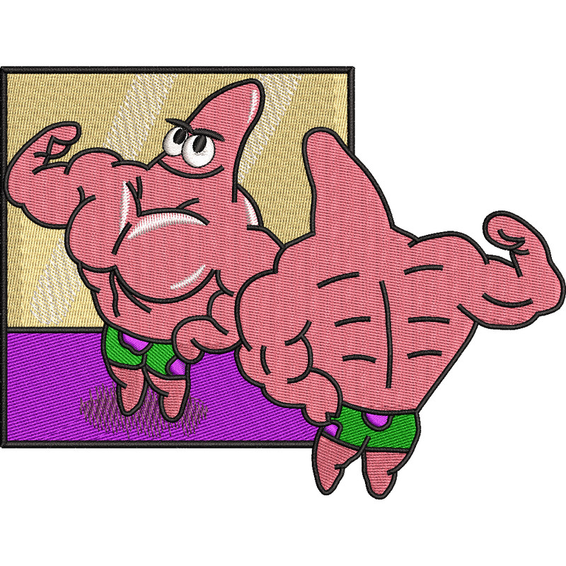 Embroidery Design For Patrick Gym Anime Design Sport SpongeBob SquarePants 0