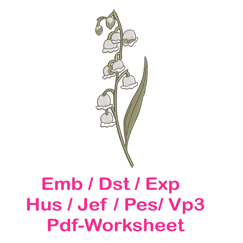 Lily Of Valley Embroidery Lily Of Valley DST 1