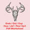 Buck Deer Head Skull Buck Deer Skull Silhouette Machine Embroidery Designs 0