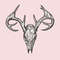 Buck Deer Head Skull Buck Deer Skull Silhouette Machine Embroidery Designs 2