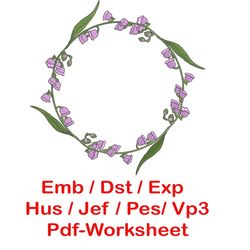 lily of valley embroidery,lily of valley dst, lily of valley pes,