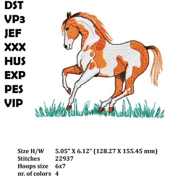 Beautiful Horse Embroidery Design Perfect For Adding Natures Charm To Any Textile 0