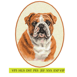 adorable boxer dog photo stitch embroidery design for dog lovers