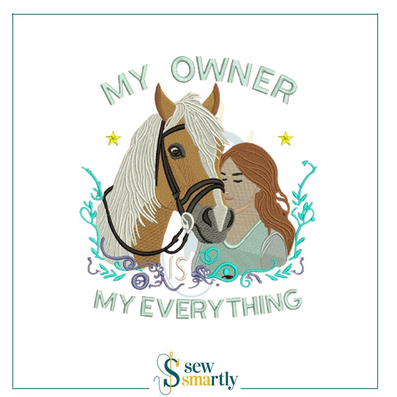 Owner And Horse Lover Embroidery Design 4 Sizes Perfect Horse Pattern For Machine Embroidery Inst 0